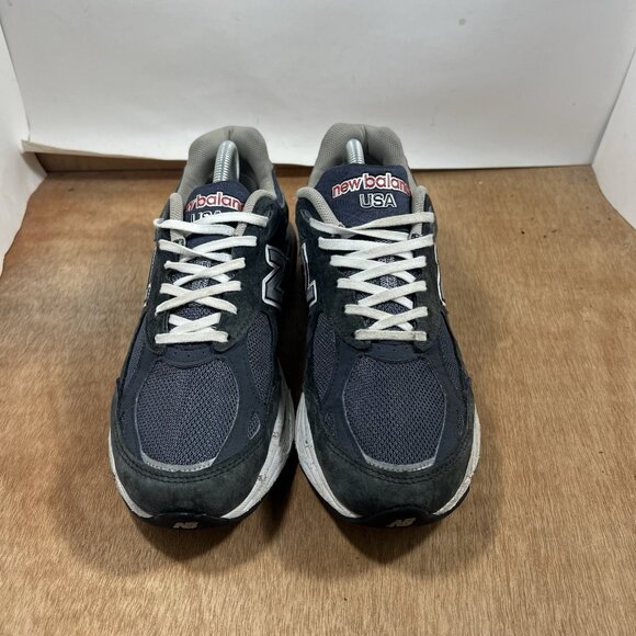 New Balance 990v3 Made in USA Navy Denim Suede M990NB3 Men's Size 8.5 Shoes - Picture 2 of 9